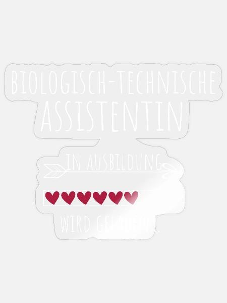 Biologisch Technische Assistentin in Ausbildung - Sticker Größe S (10 x 10 cm) - Transparent glänzend