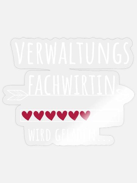 Verwaltungsfachwirtin Abschluss Weiterbildung - Sticker Größe S (10 x 10 cm) - Transparent glänzend