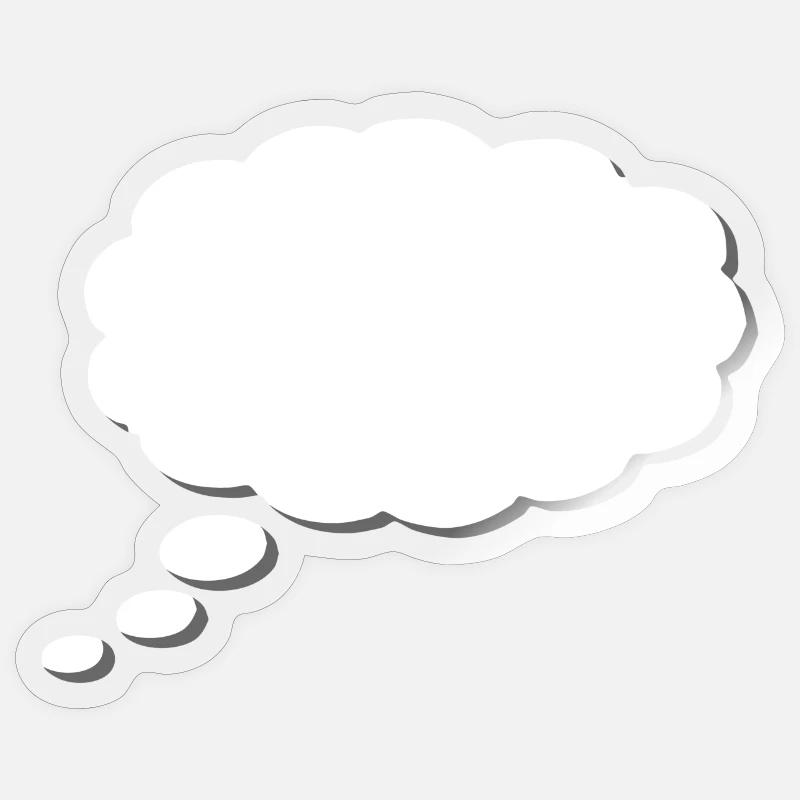 Thought Cloud, Thinkbubble. To personalize - Sticker size S (10 x 10 cm) - transparent glossy