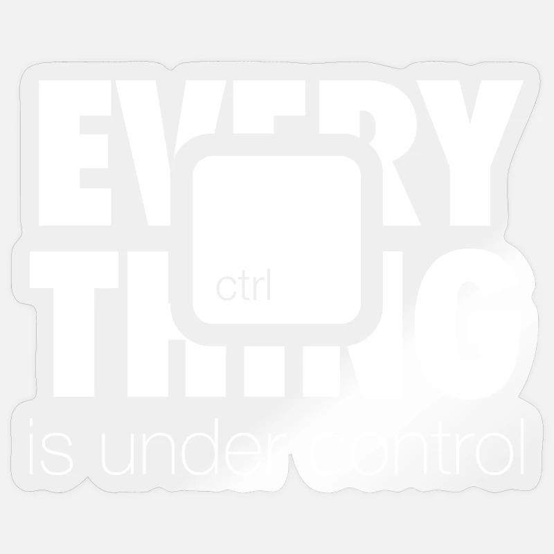 Sous ctrl (sombre) - Sticker taille S (10 x 10 cm) - brillant transparent