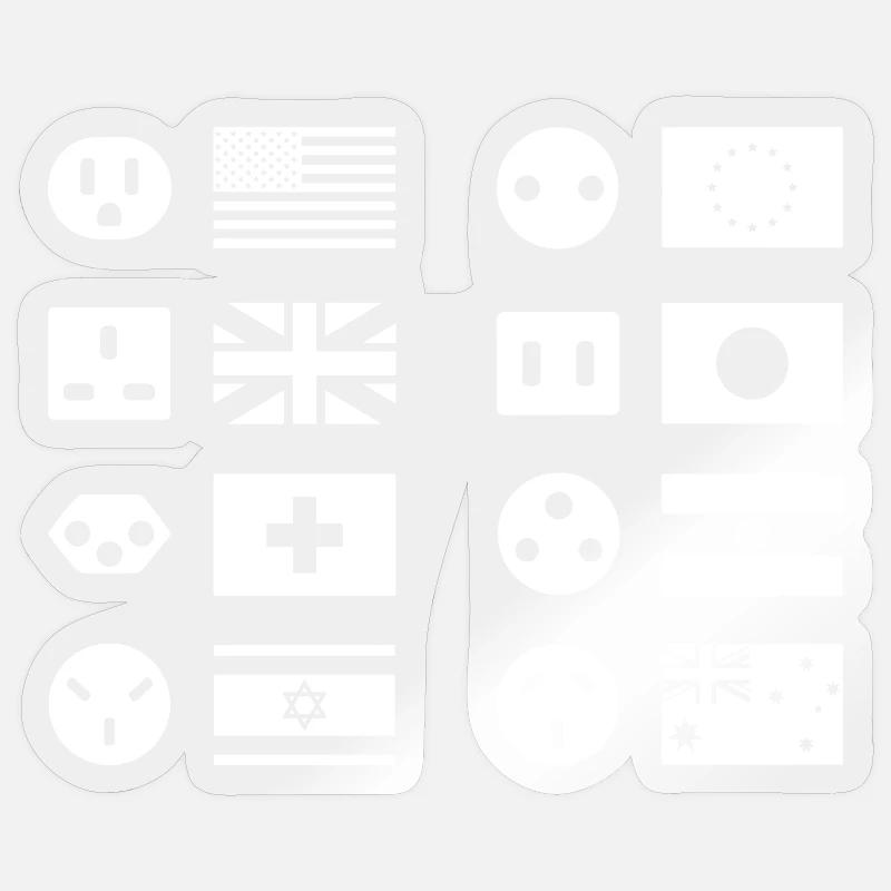 Prises - Sticker taille S (10 x 10 cm) - brillant transparent