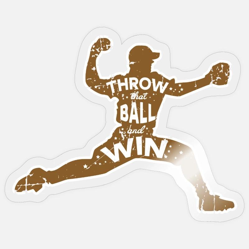 Baseball throw Sticker size S (10 x 10 cm)