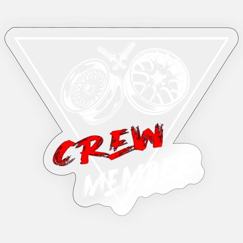 crew member - Sticker size S (10 x 10 cm) - transparent glossy