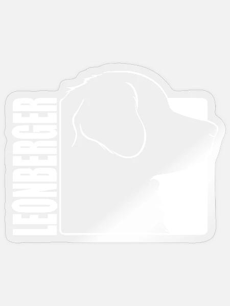 Leonberger Profil Hunde Hund Wilsigns - Sticker Größe S (10 x 10 cm) - Transparent glänzend