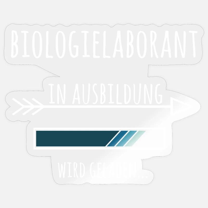 Biologielaborant  Geschenk Laborant - Sticker Größe S (10 x 10 cm) - Transparent glänzend