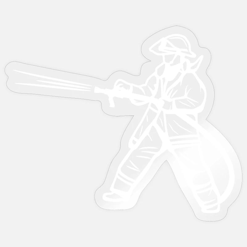 Firefighter Drawing Sticker size S (10 x 10 cm)