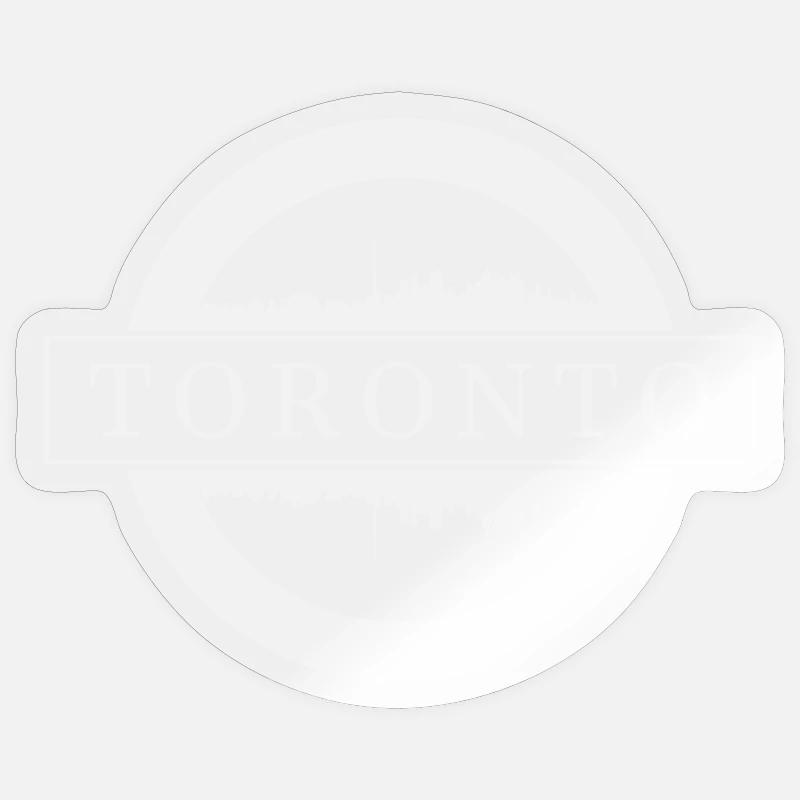 Toronto Skyline Ring - Sticker size S (10 x 10 cm) - transparent glossy