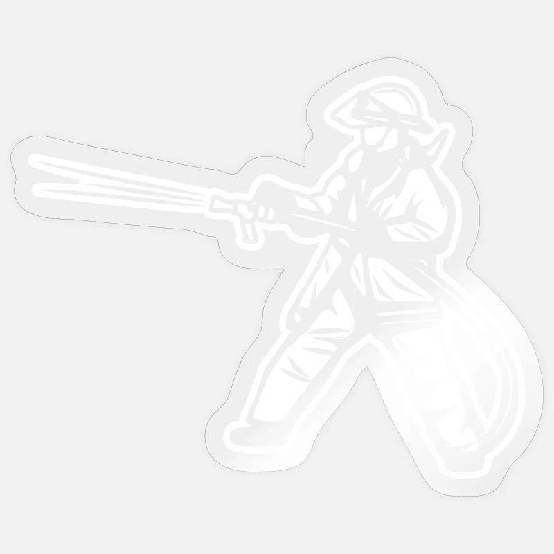 Fireman - Sticker size S (10 x 10 cm) - transparent glossy