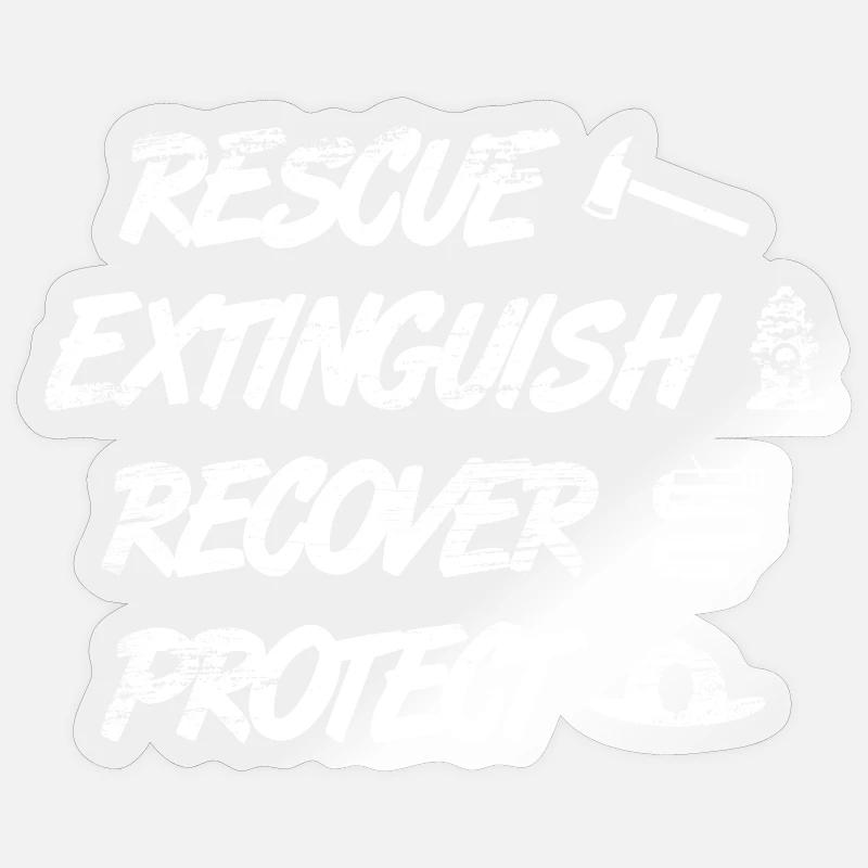 Firefighter Saying - Sticker size S (10 x 10 cm) - transparent glossy