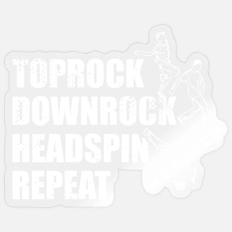 Breakdance Techniken Sticker Größe S (10 x 10 cm)