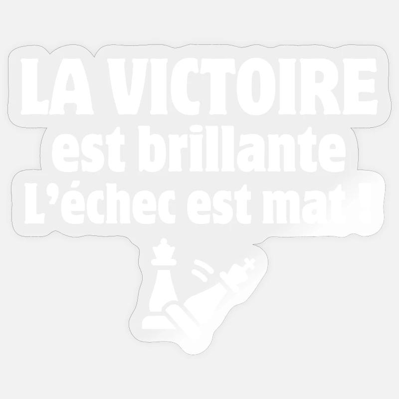 checkmate, strategy, chessboard Sticker size S (10 x 10 cm)