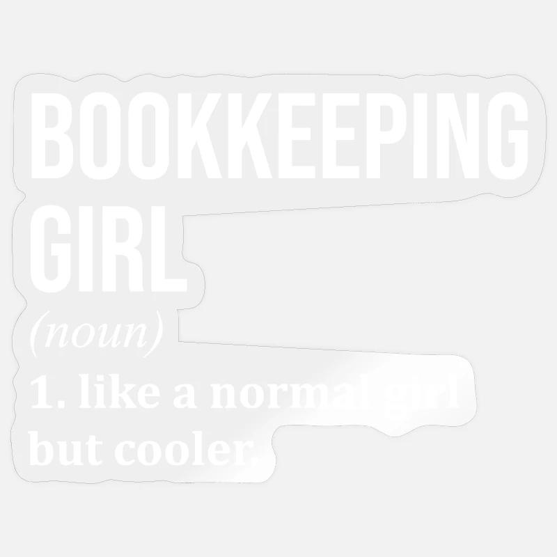 Bookkeeper - Sticker size S (10 x 10 cm) - transparent glossy