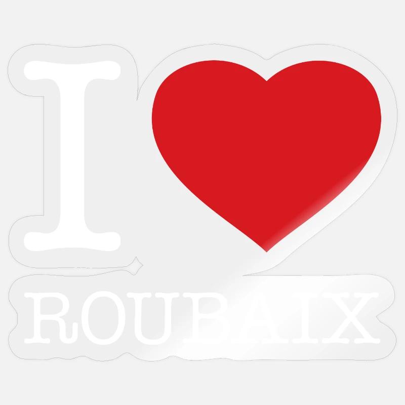 J’ADORE ROUBAIX Sticker taille S (10 x 10 cm)