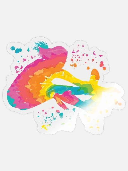 Weitspringer Weitspringen Kinder Weitsprung - Sticker Größe S (10 x 10 cm) - Transparent glänzend