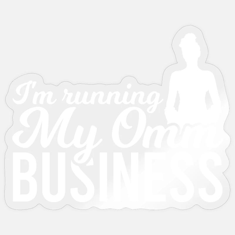Yogalehrer Witz - Sticker Größe S (10 x 10 cm) - Transparent glänzend