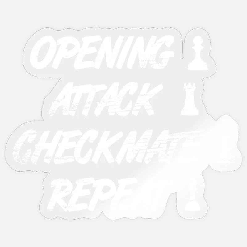 Techniques d’échecs - Sticker taille S (10 x 10 cm) - brillant transparent