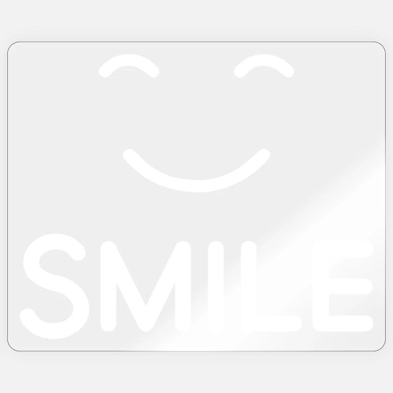 SMILE - Sticker Größe S (10 x 10 cm) - Transparent glänzend