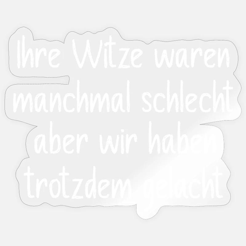 Abschiedsgeschenk Lehrer Witze Spruch - Sticker Größe S (10 x 10 cm) - Transparent glänzend