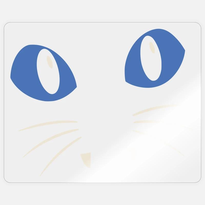 Blauäugige Katze - Sticker Größe S (10 x 10 cm) - Transparent glänzend