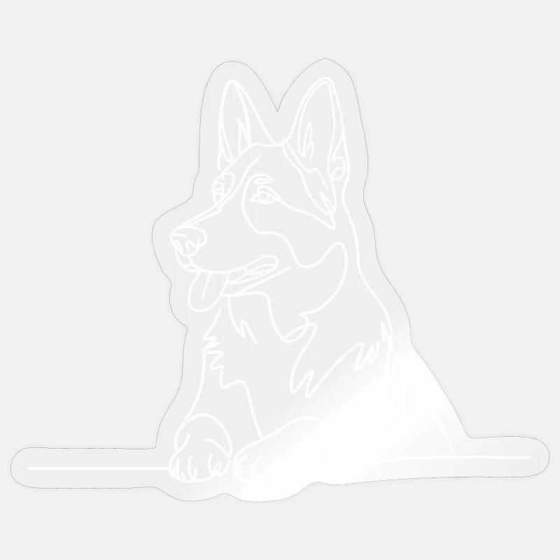 German Shepherd Artwork Sticker Größe S (10 x 10 cm)