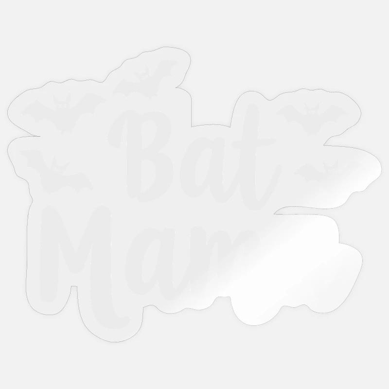 Bat Mama – Fledermaus Mutter Statement - Sticker Größe S (10 x 10 cm) - Transparent glänzend