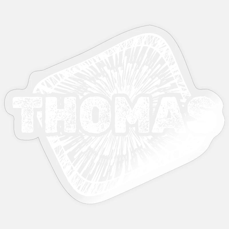 Geburt Thomas - Sticker Größe S (10 x 10 cm) - Transparent glänzend