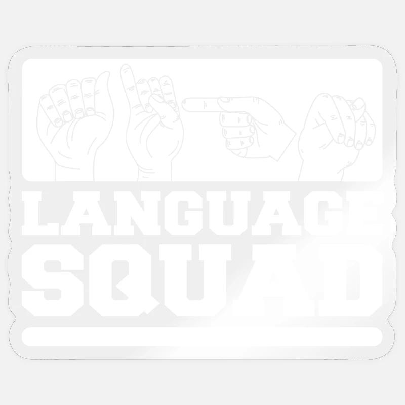 ASL Sign Language Interpreter Sticker size S (10 x 10 cm)