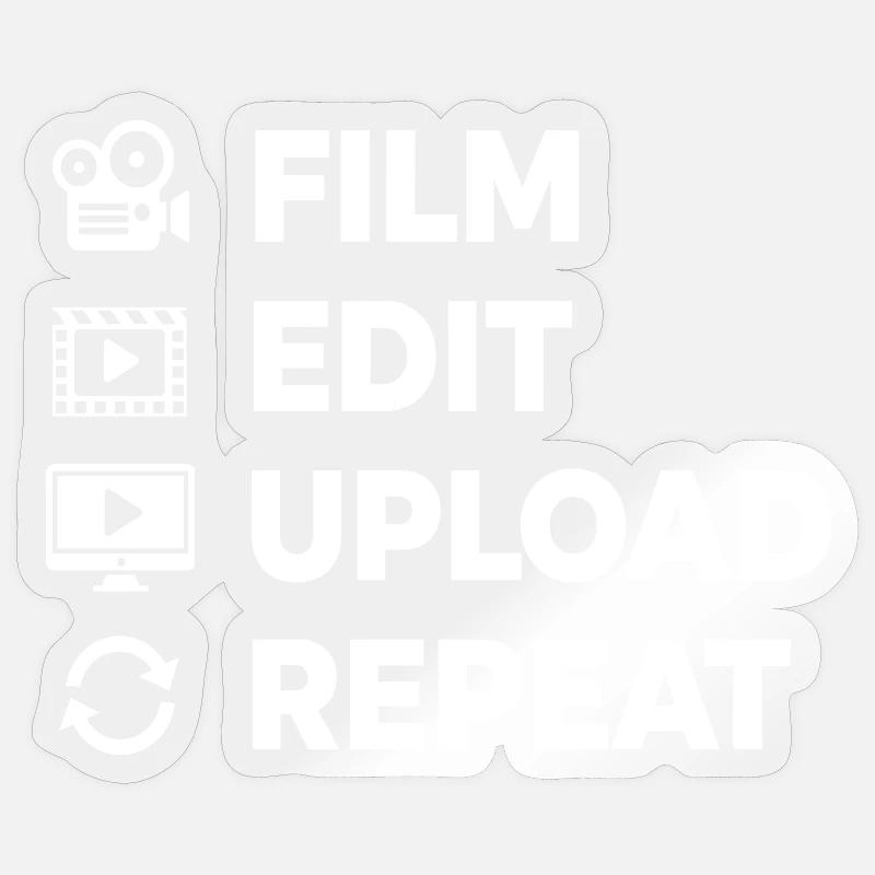 Video Editing Film Making Content Creator - Sticker size S (10 x 10 cm) - transparent glossy