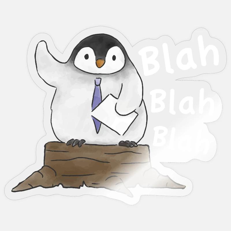 Discours du Pinguin-Rede du Pingouin Sticker taille S (10 x 10 cm)