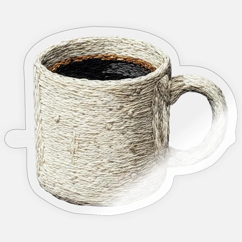 Bestickter Filterkaffee – lungo Sticker Größe S (10 x 10 cm)