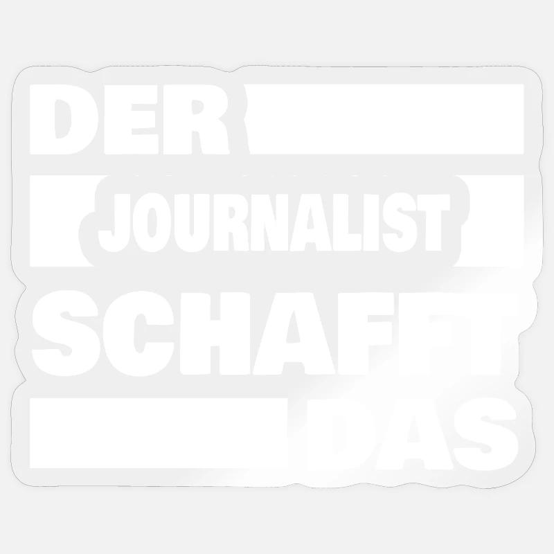 Journalist - Sticker Größe S (10 x 10 cm) - Transparent glänzend