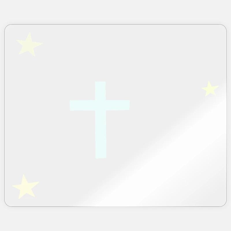 Celestial Cross with Stars - Sticker size S (10 x 10 cm) - transparent glossy