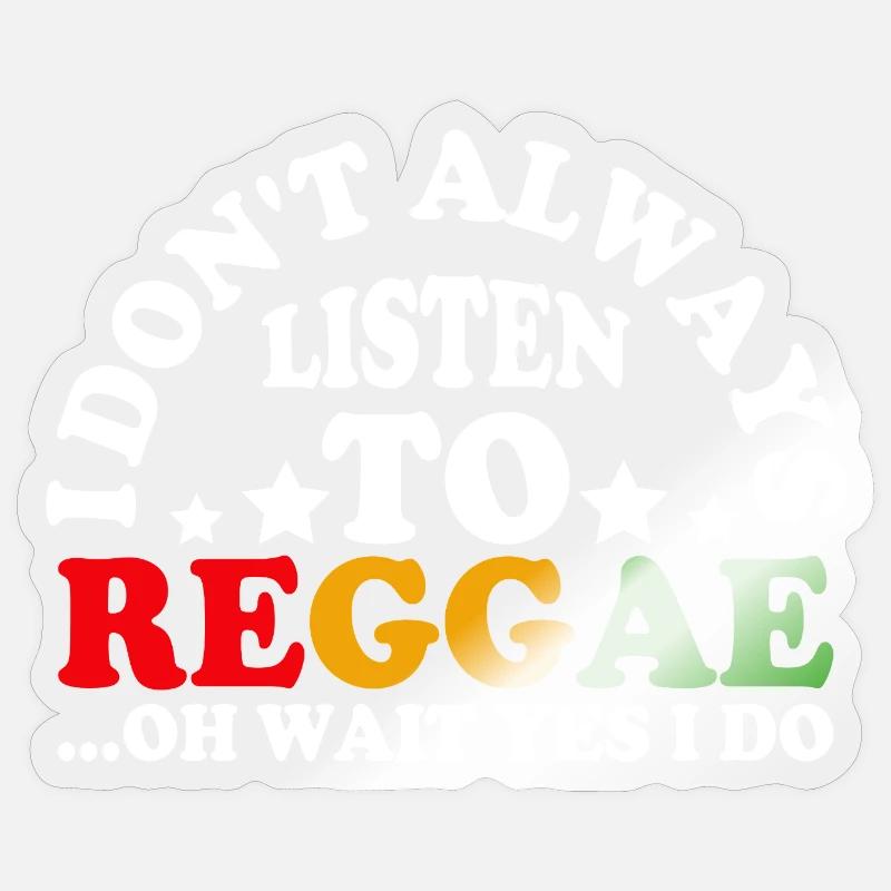 Hör nicht auf Reggae Circle - Sticker Größe S (10 x 10 cm) - Transparent glänzend