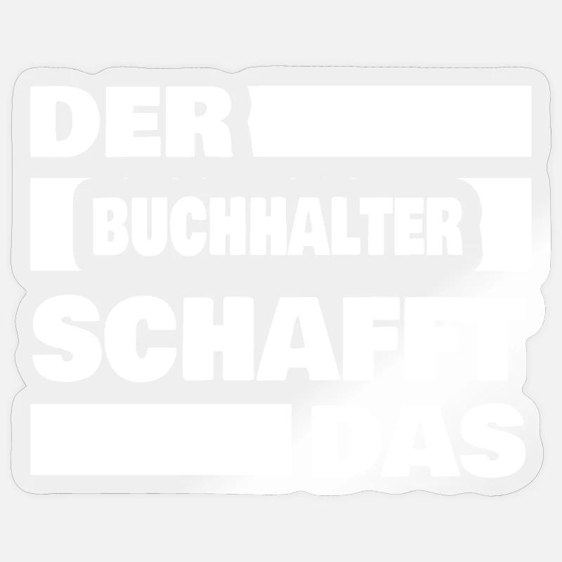 Accountant - Sticker size S (10 x 10 cm) - transparent glossy