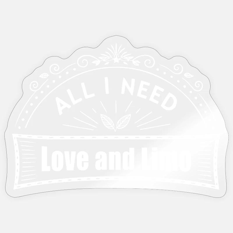 Love and Limonade.  - Sticker Größe S (10 x 10 cm) - Transparent glänzend