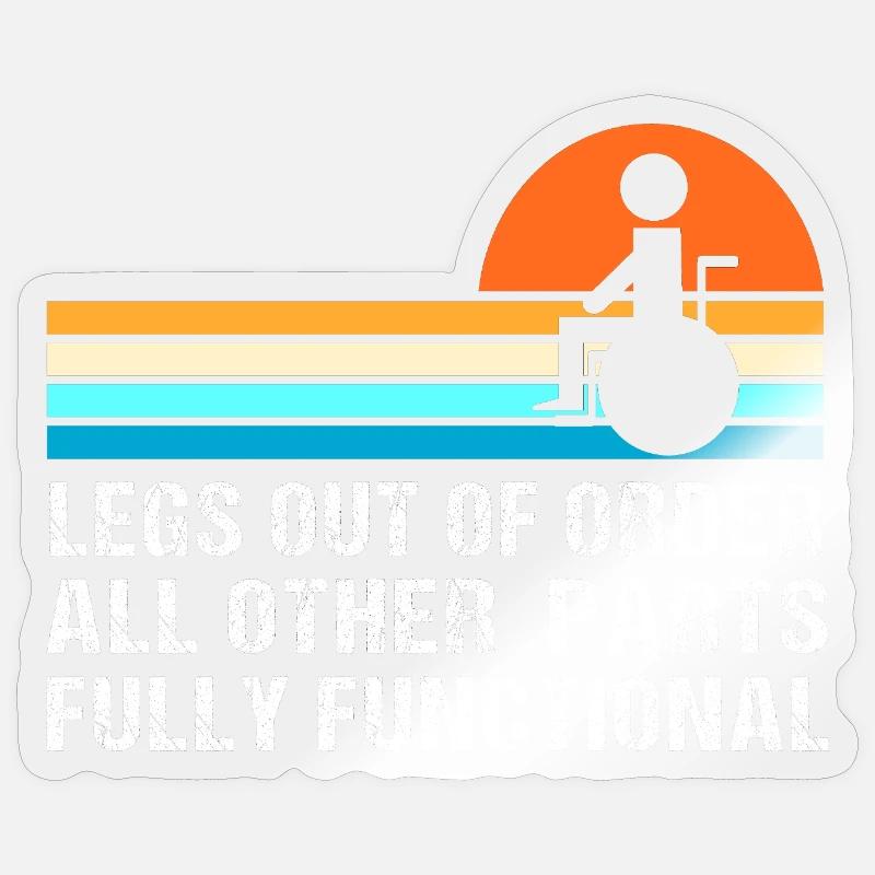 Rollstuhl - Sticker Größe S (10 x 10 cm) - Transparent glänzend