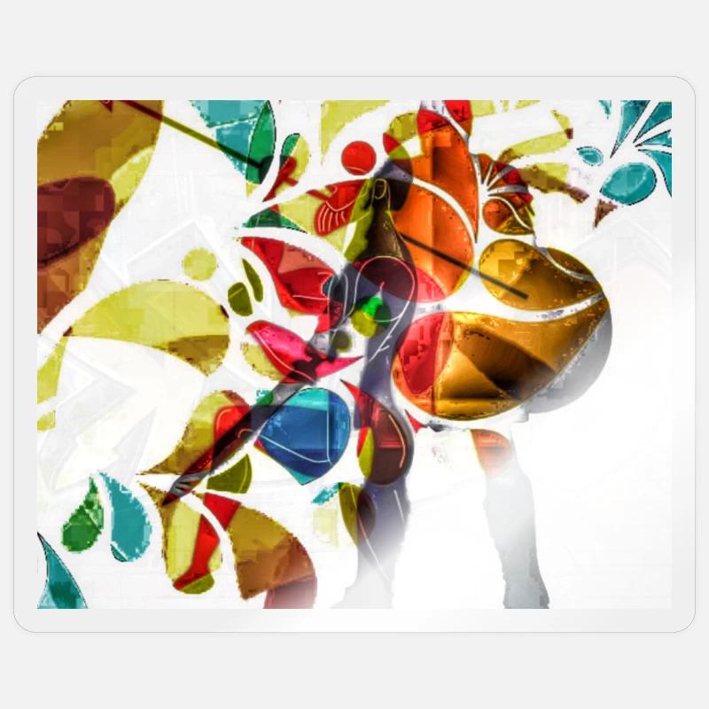Lebendiger Tanz Regenbogenkonfetti - Sticker Größe S (10 x 10 cm) - Transparent glänzend