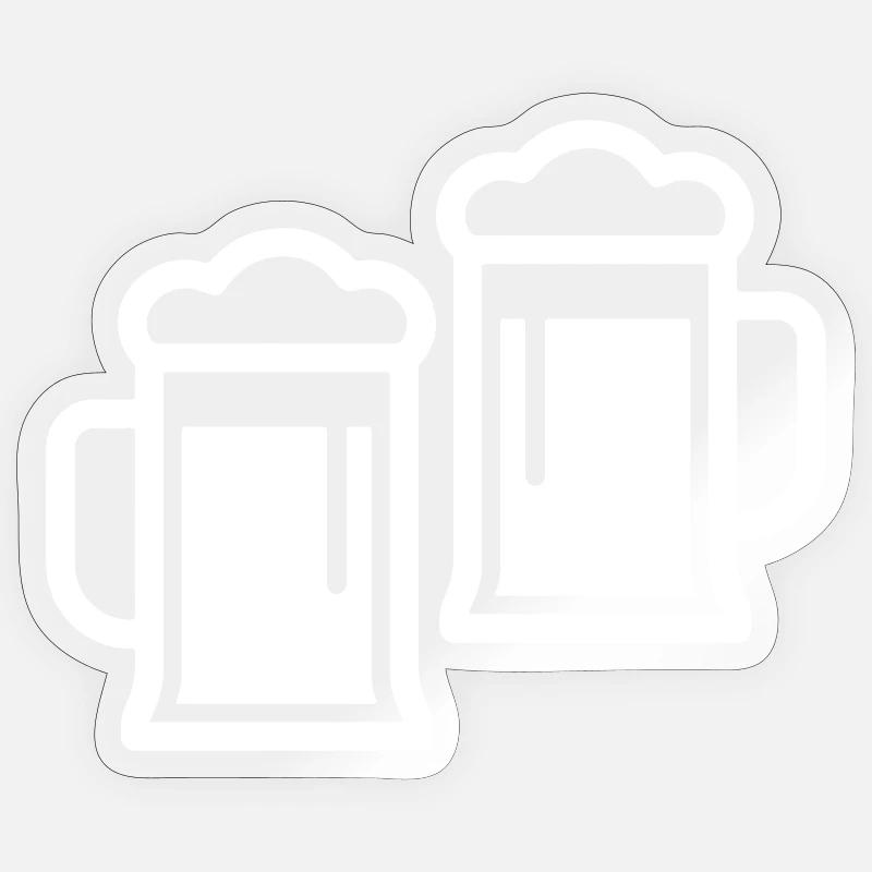 Beer Beer Mug - Sticker size S (10 x 10 cm) - transparent glossy