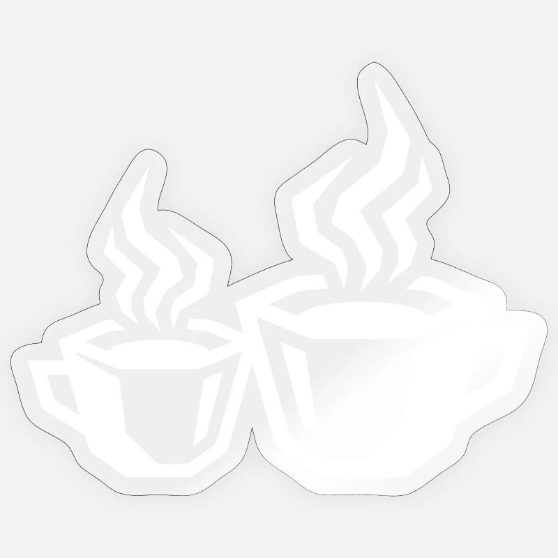 kaffee symbol coffee - Sticker Größe S (10 x 10 cm) - Transparent glänzend