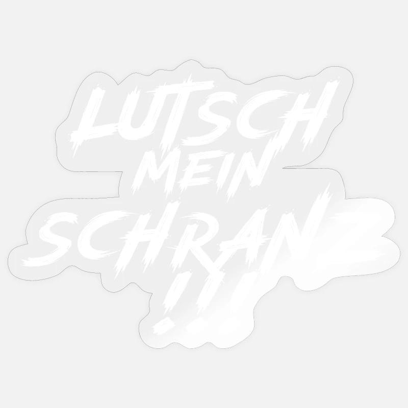 Suce mon Schranz !! Blanc - Sticker taille S (10 x 10 cm) - brillant transparent