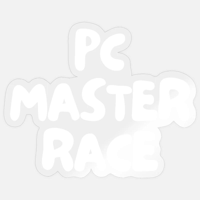 Race Maître PC - Sticker taille S (10 x 10 cm) - brillant transparent