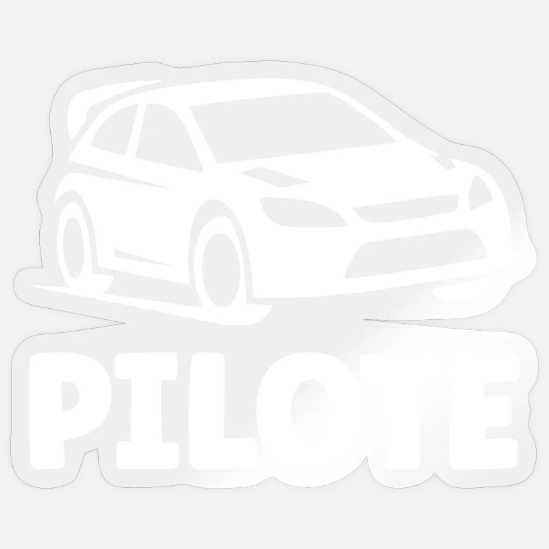 rallye - Sticker taille S (10 x 10 cm) - brillant transparent