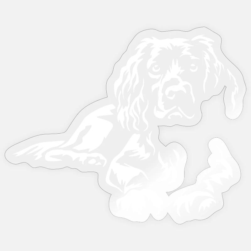 Boykin Spaniel "Black Edition" - Sticker size S (10 x 10 cm) - transparent glossy