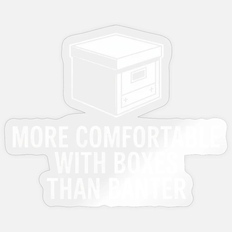 Boxes Over Banter Comfort - Sticker size S (10 x 10 cm) - transparent glossy