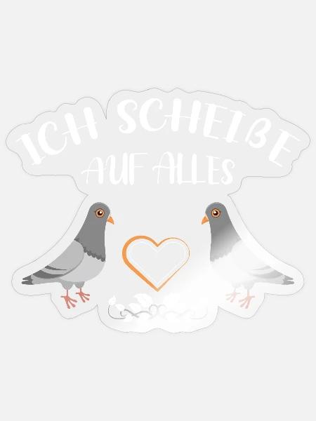 Taubenflüsterer brieftaubenzucht Taubenzüchter - Sticker Größe S (10 x 10 cm) - Transparent glänzend