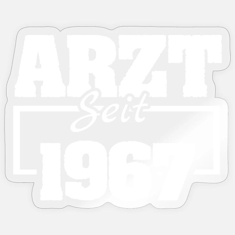 Arbeitsmediziner 19 - Sticker Größe S (10 x 10 cm) - Transparent glänzend
