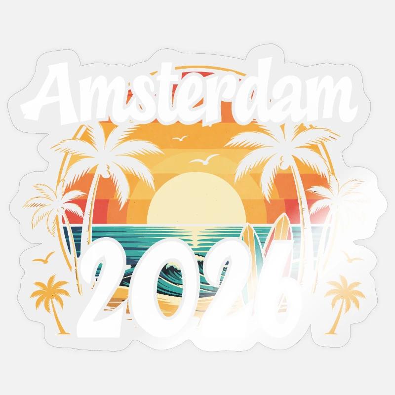 Amsterdam 2026 - Sticker size S (10 x 10 cm) - transparent glossy