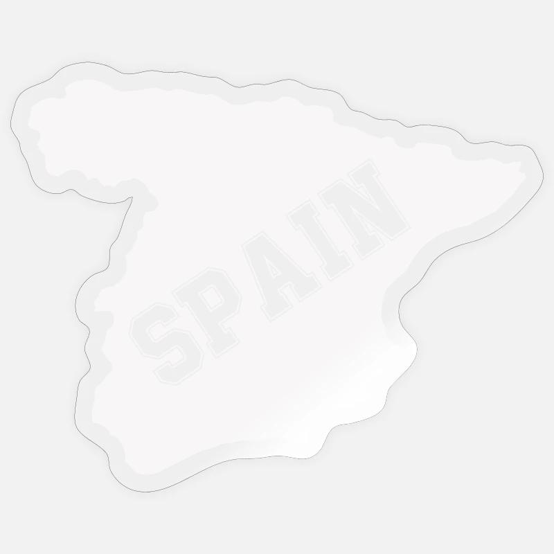 spanien spain - Sticker Größe S (10 x 10 cm) - Transparent glänzend