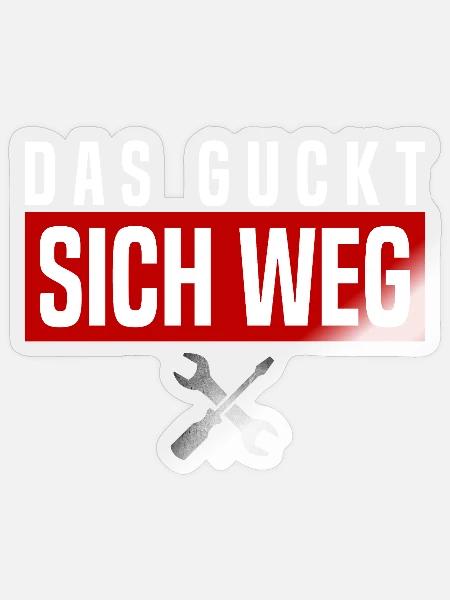 Das guckt sich weg - Sticker Größe S (10 x 10 cm) - Transparent glänzend