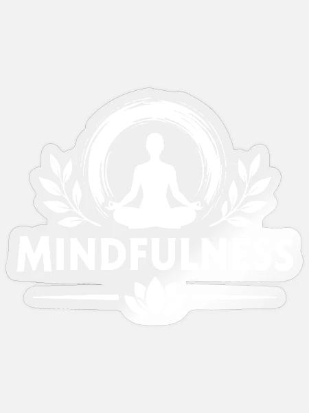 Mindfulness Achtsamkeit Meditierende Lotussitz - Sticker Größe S (10 x 10 cm) - Transparent glänzend